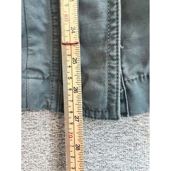 Gap Parka Jacket Women XS Pockets Denim Zip Up Long Sleeve 100% Cotton Gray - Picture 8 of 12